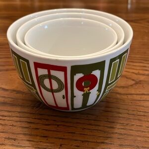 Crate&Barrel holiday nesting bowls